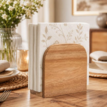 Bamboo Wooden Napkin Holder shown from another angle (Bamboo)