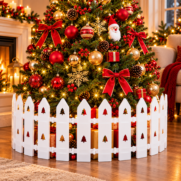 White Christmas Tree Fence