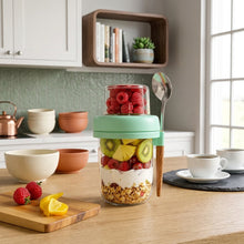 4-Piece Glass Oat Jars Set with Spoon – view 3
