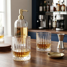 225ml Vertical Striped Clear Whiskey Glasses – view 4