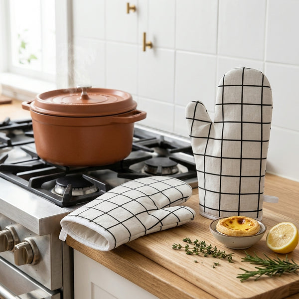 Pair of Cotton Oven Gloves