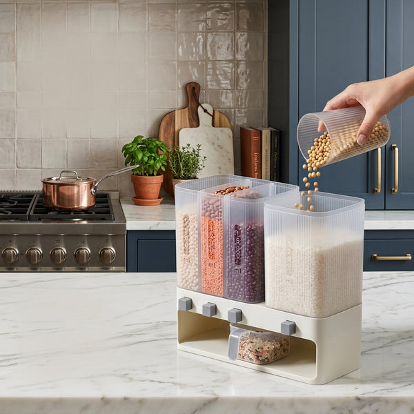 4 Compartment Rotational Cereal Dispenser 10L