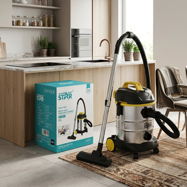 25L Wet & Dry Stainless Steel Vacuum Cleaner