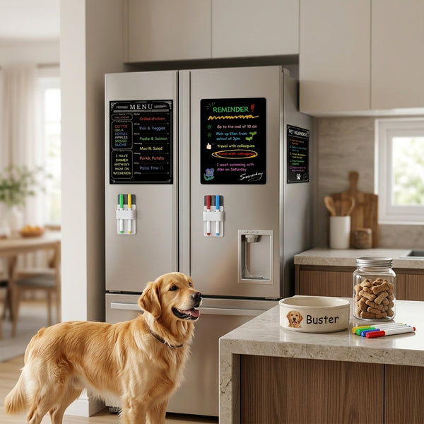 Multi-Purpose PET Magnetic Blackboard Fridge Planner Set