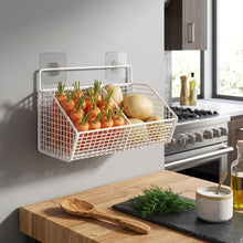 Wall-Mounted Metal Wire Kitchen Storage Basket