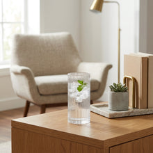 Set of 6 Ribbed Highball Glasses – view 2
