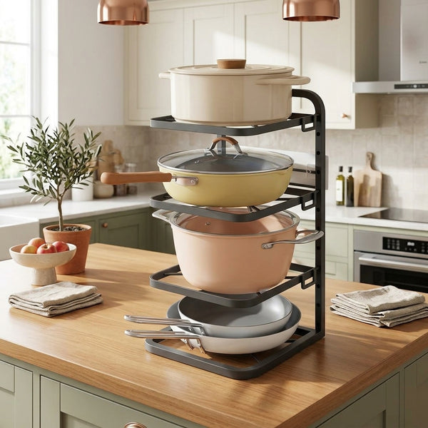4-Layer Adjustable Pots Rack