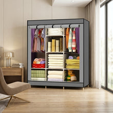 3-Column Metallic Wardrobe
