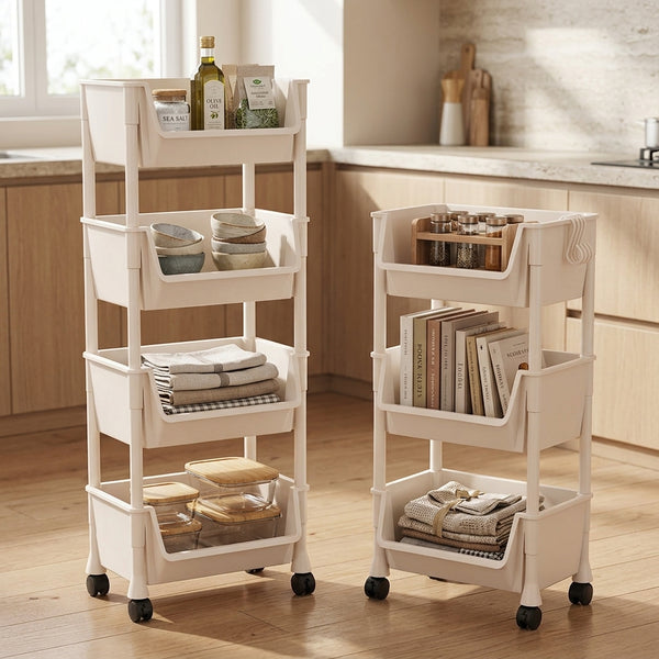 4-Tier Multifunctional Trolley Rack
