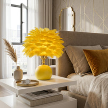 Yellow Feather Bedside Lamp – view 2