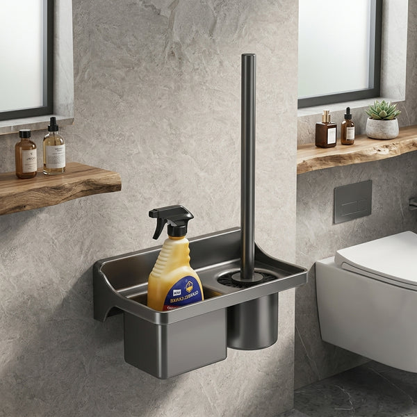 Long-Handle Toilet Brush with Storage Holder