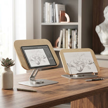 Portable Rotating Bamboo Laptop & Book Stand – Adjustable Study Desk Holder