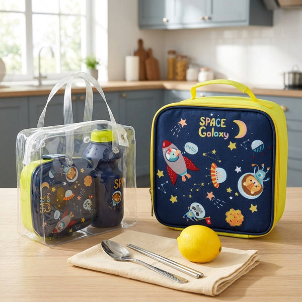 3-Piece Kids Unicorn Lunch Bag Set