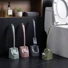 No-Dead-Corner Toilet Brush Set with Long Handle & Storage Base