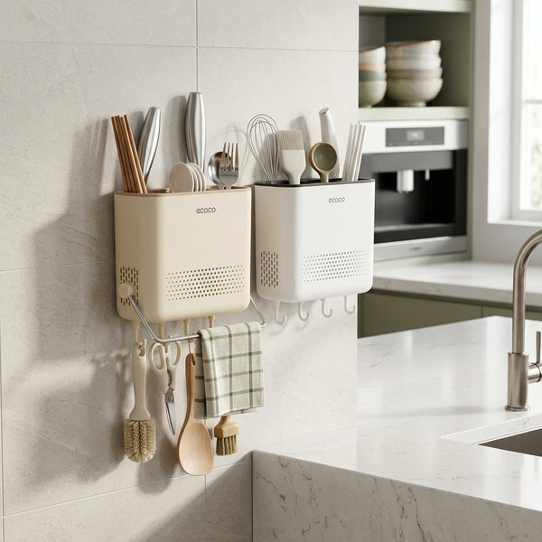 Multi-Functional Kitchen Cutlery Storage Rack & Drainer