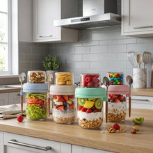 4-Piece Glass Oat Jars Set with Spoon – view 2