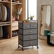 5-Drawer Fabric Storage Cabinet with Wheels – view 2