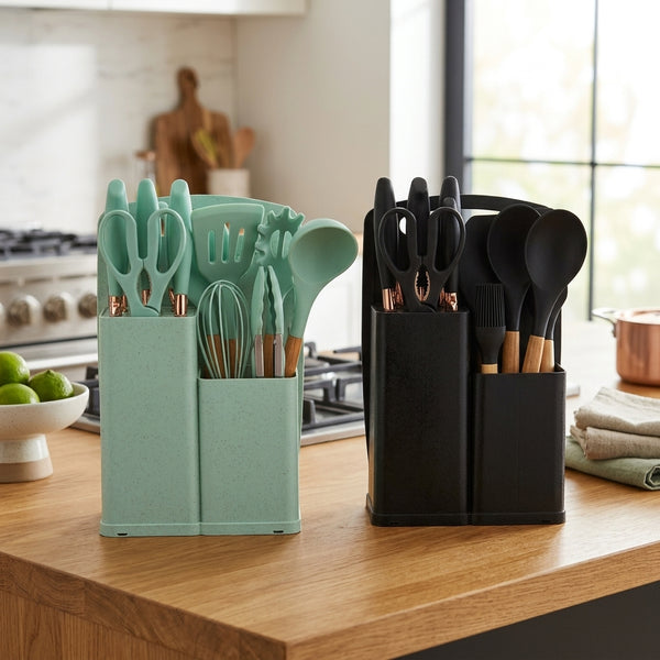 19-Piece Silicone Kitchen Utensil Set