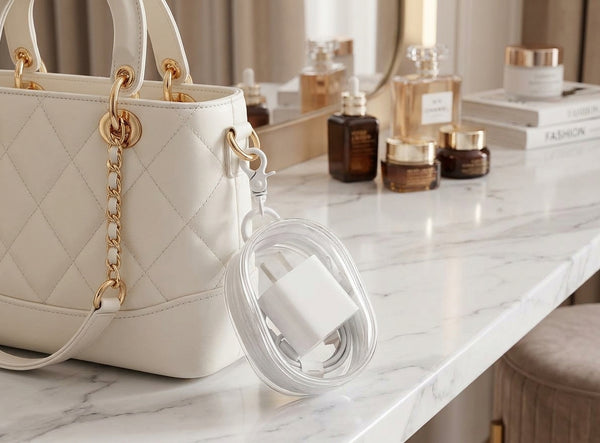 Portable Mini Clear Charger & Cable Bag