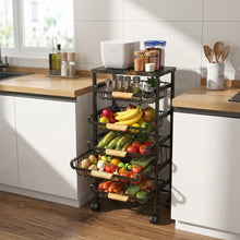 4-Layer Multifunctional Kitchen Rack with Bamboo Top – view 2
