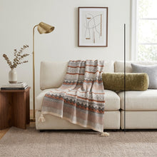 Bohemian Knitted Throw Blanket with Tassels – 130 × 160cm