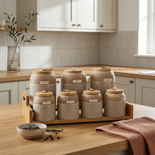 7-Piece Speckled Ceramic Spice Jar Set – view 2
