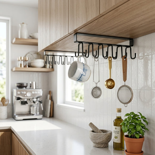 Multifunction Double-Row Metal Storage Hook