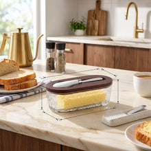 300ml Glass Butter Dish with Bamboo Lid & Spread Knife – view 3