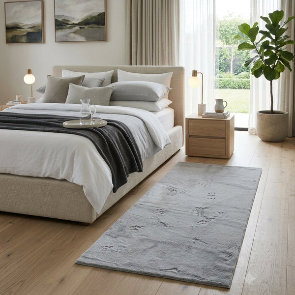Rabbit Fur Bedside Mat