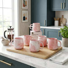 Pearl Marble Porcelain Tea & Coffee Mugs – Premium Ceramic Drinkware