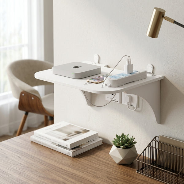 White Wall-Mounted Floating Shelf