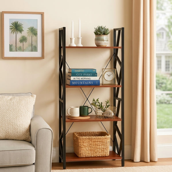 Multipurpose Wood & Metal Storage Rack
