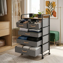 5-Drawer Fabric Storage Cabinet with Wheels – view 4
