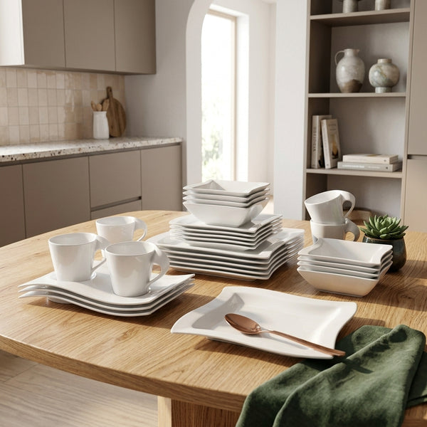 30-Piece Wavy Dinner Set