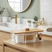 Acrylic Organizer with Bamboo Lid
