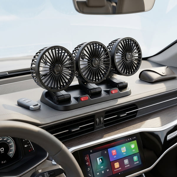 3-Head Car Cooling Fan 24V