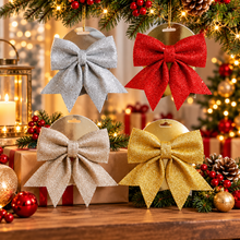 30cm PVC Christmas Flower Bow Decoration – view 2
