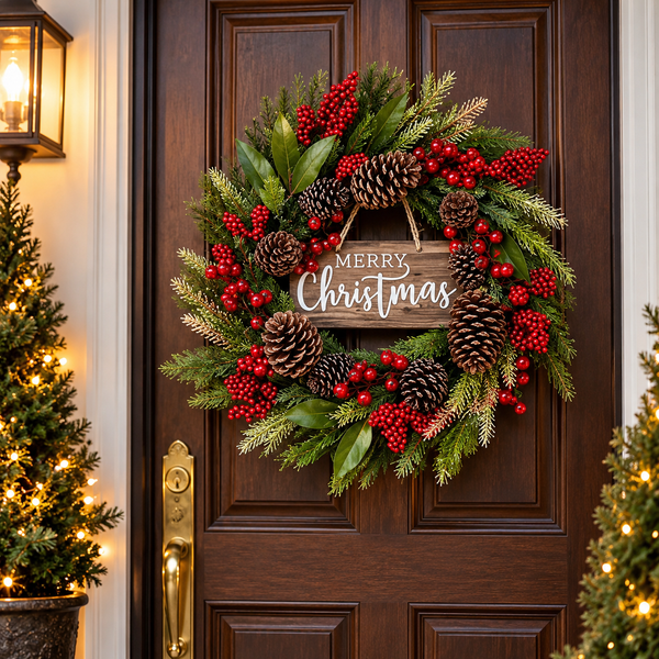 Luxury Christmas Door Wreath 50cm