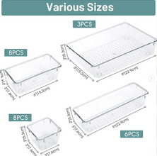 25-Piece Acrylic Drawer Organizer Set shown from another angle (Acrylic)