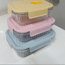 3pcs Borosilicate Glass ribbed Food Storage Containers with Lids — Borosilicate, Glass, Arvani Home Essentials