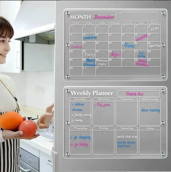 2pc magnetic fridge planner — Dinnerware, Arvani Home Essentials