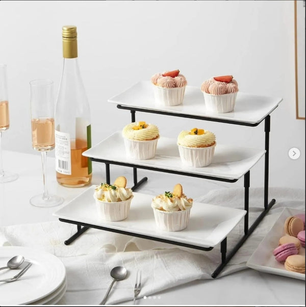 3 Tier Serving Stand Cake Tray — Dinnerware, Arvani Home Essentials