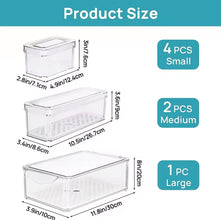 7pcs stackable Fridge storage organizers shown from another angle (Kitchen Storage & Organisation)