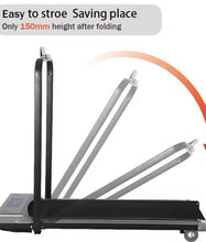A 8-speed walking pad/treadmill with Foldable handle bars shown from another angle (Fitness & Health)