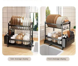 Premium Quality 2 Tier Dish Rack — Kitchen Storage & Organisation, Arvani Home Essentials