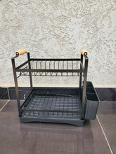 Premium Quality 2 Tier Dish Rack shown from another angle (Kitchen Storage & Organisation)