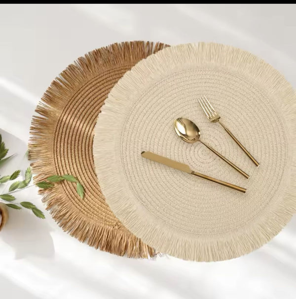 6PCS Round Jute Table Mat — Jute, Arvani Home Essentials