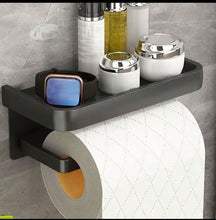 Toilet tissue/paper holder shown from another angle (black)