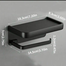 Toilet tissue/paper holder shown from another angle (black)