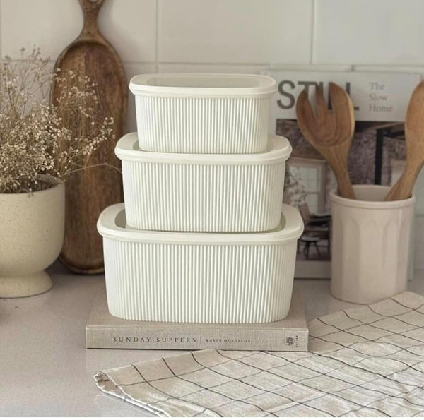 3pcs multipurpose storage containers — Kitchen Storage & Organisation, Arvani Home Essentials